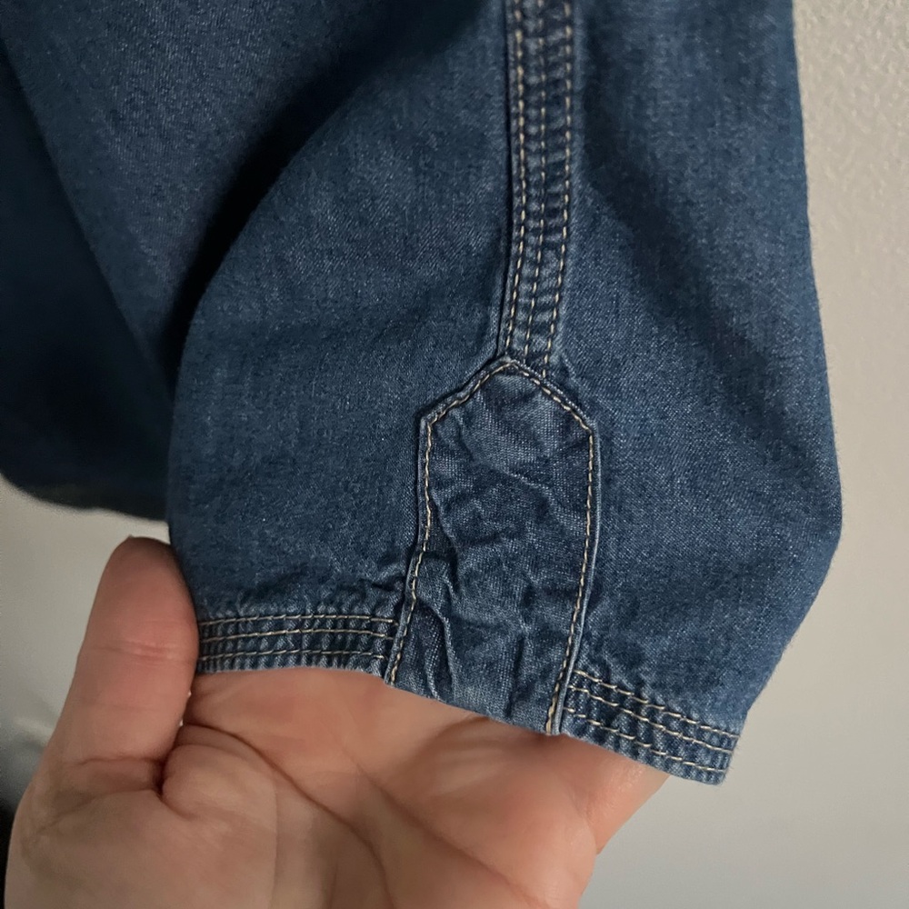Tommy Hilfiger Casual Blue Jean Button Down Shirt - Picture 8 of 9